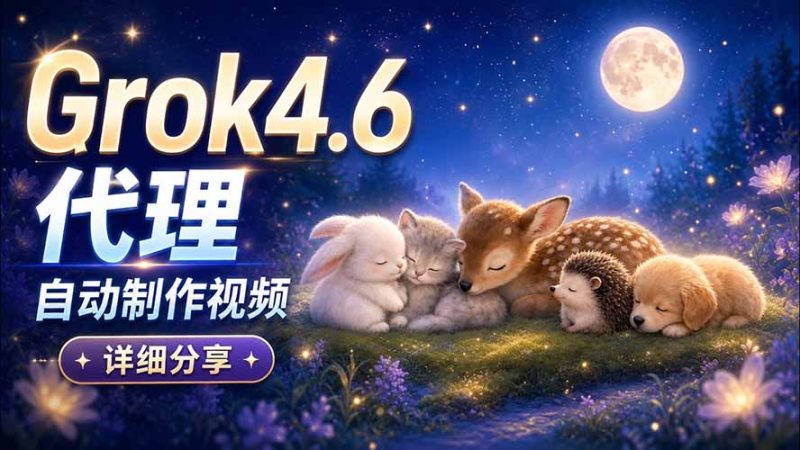 Grok 4.6 代理自动制作视频!从提示词到成片全流程详细分享|AI Agent 实操分享-初遇资源网