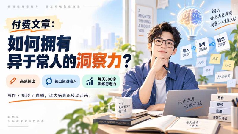 付费文章:如何拥有异于常人的洞察力?-初遇资源网