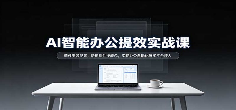 AI智能办公提效实战课:软件安装配置,活用插件技能包,实现办公自动化与多平台接入-初遇资源网