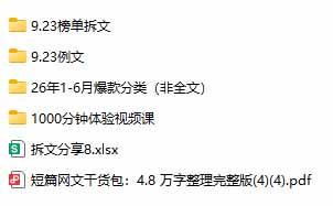 某社群百人拆文交流群付费资源：千本爆款短篇拆解+每日拆文案例+网感训练+原创写作方法 (持续更新)