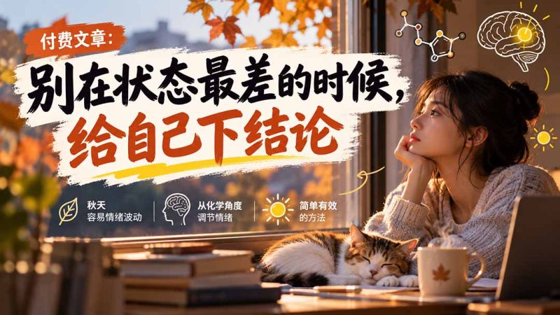 【无水印】某付费文章：别在状态最差的时候，给自己下结论-初遇资源网