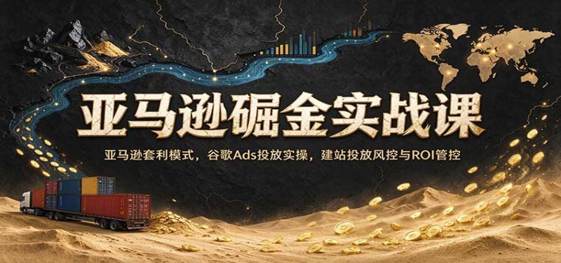 亚马逊掘金实战课：亚马逊套利模式，谷歌Ads投放实操，建站投放风控与ROI管控-初遇资源网