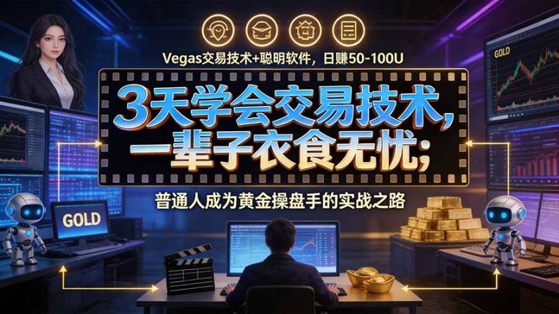 3天学会做交易,普通人快速成为操盘手” Vegas交易系统+聪明软件 , 日赚50-1000U, 长期稳定,小白轻松上手-初遇资源网