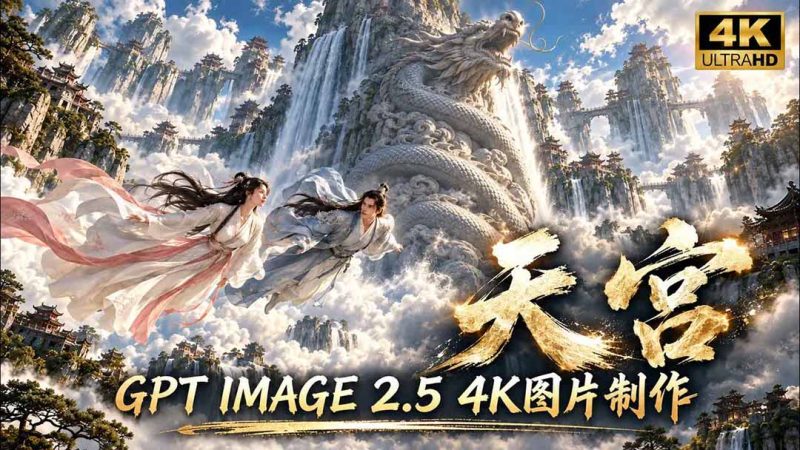 【无水印】GPT Image 2.5实测!4K到底多清楚?皮肤、手指、修图与天宫场景全面测试-初遇资源网