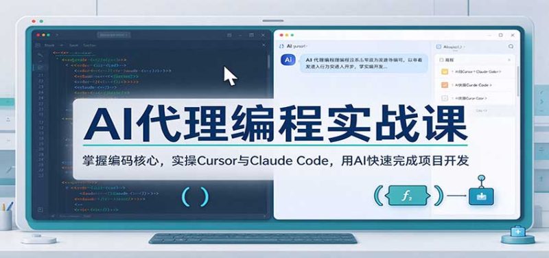 AI代理编程实战课:掌握编码核心,实操Cursor与Claude Code,用AI快速完成项目开发-初遇资源网