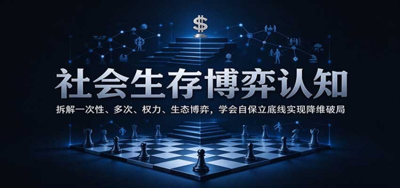社会生存博弈认知：拆解一次性、多次、权力、生态博弈，学会自保立底线实现降维破局-初遇资源网