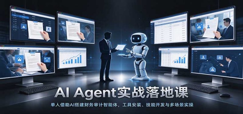 AI Agent实战落地课:单人借助AI搭建财务审计智能体,工具安装、技能开发与多场景实操-初遇资源网