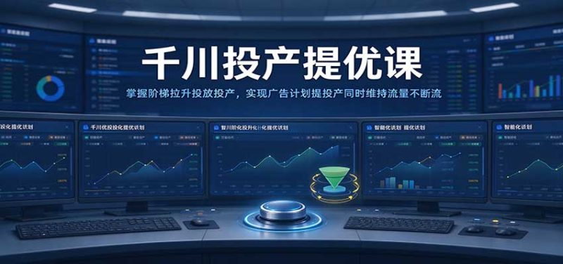千川投产提优课：掌握阶梯拉升投放投产，实现广告计划提投产同时维持流量不断流-初遇资源网