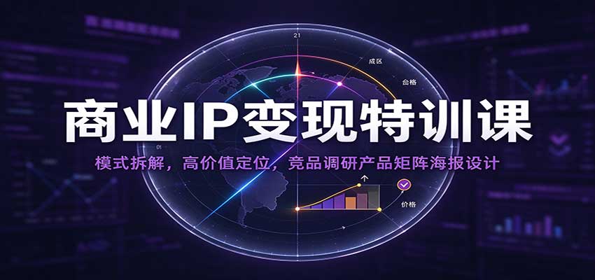 商业IP变现特训课：模式拆解，高价值定位，竞品调研产品矩阵海报设计 - 福缘网