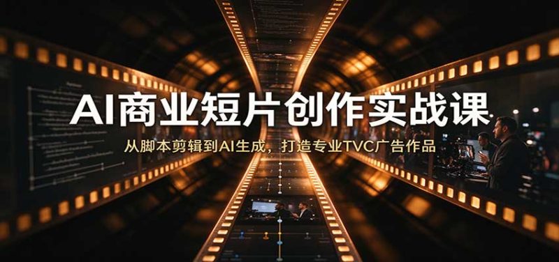 AI商业短片创作实战课:从脚本剪辑到AI生成,打造专业TVC广告作品-初遇资源网