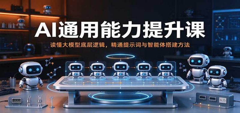 AI通用能力提升课:读懂大模型底层逻辑,精通提示词与智能体搭建方法-初遇资源网