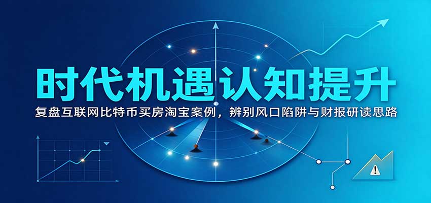 时代机遇认知提升：复盘互联网比特币买房淘宝案例，辨别风口陷阱与财报研读思路 - 福缘网