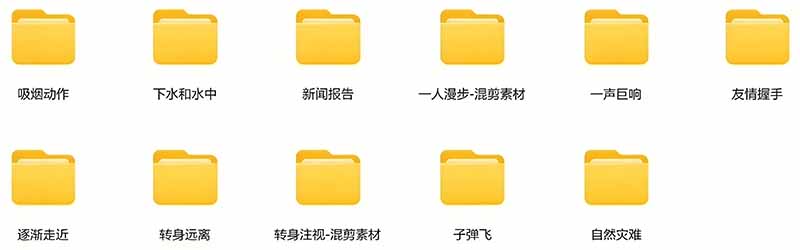 【影视剪辑素材合集】15800+高清混剪卡点｜热门影视精彩片段｜人物/城市/场景全覆盖，中文分类清晰