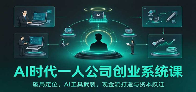 AI时代一人公司创业系统课:破局定位,AI工具武装,现金流打造与资本跃迁-初遇资源网